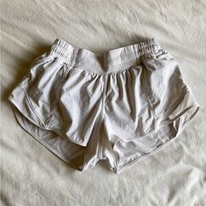 Lululemon White Hotty Hot Shorts
